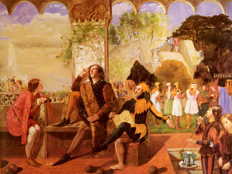 1827-Deverell Walter Howell - La dodicesima notte Atto II Scena IV